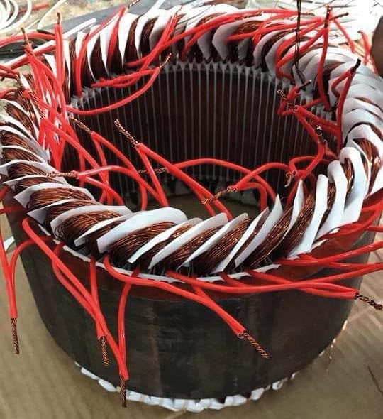Motor stator winding